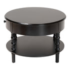 Baxton Studio Malinda Classic Black Wood 1-Drawer Coffee Table with Spindle Legs
