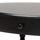 Baxton Studio Malinda Classic Black Wood 1-Drawer Coffee Table with Spindle Legs