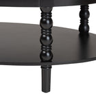 Baxton Studio Malinda Classic Black Wood 1-Drawer Coffee Table with Spindle Legs