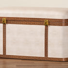Baxton Studio Brenner Modern Transitional Beige Faux Shagreen Storage Trunk