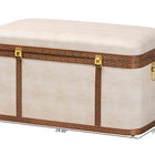Baxton Studio Brenner Modern Transitional Beige Faux Shagreen Storage Trunk