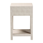 Baxton Studio Dansby Modern Beige Faux Shagreen 1-Drawer End Table