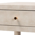 Baxton Studio Dansby Modern Beige Faux Shagreen 1-Drawer End Table