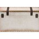 Baxton Studio Nevio Vintage Weathered White Canvas Storage Trunk