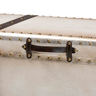 Baxton Studio Nevio Vintage Weathered White Canvas Storage Trunk
