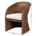 bali & pari Memphis Bohemian Peanut Brown Braided Rattan Arm Chair