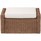 bali & pari Derris Bohemian Peanut Brown Braided Rattan Footstool