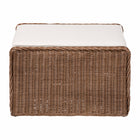 bali & pari Derris Bohemian Peanut Brown Braided Rattan Footstool