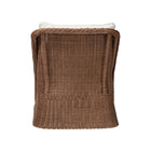 bali & pari Derris Bohemian Peanut Brown Braided Rattan 2-Piece Arm Chair and Footstool Set