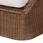 bali & pari Derris Bohemian Peanut Brown Braided Rattan 2-Piece Arm Chair and Footstool Set