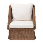 bali & pari Derris Bohemian Peanut Brown Braided Rattan 2-Piece Arm Chair Set