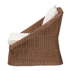 bali & pari Derris Bohemian Peanut Brown Braided Rattan 2-Piece Arm Chair Set