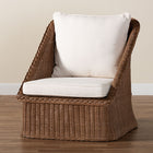 bali & pari Derris Bohemian Peanut Brown Braided Rattan Arm Chair