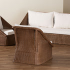bali & pari Derris Bohemian Peanut Brown Braided Rattan 3-Piece Living Room Set