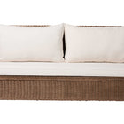 bali & pari Derris Bohemian Peanut Brown Braided Rattan Sofa