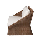 bali & pari Derris Bohemian Peanut Brown Braided Rattan Sofa