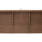 bali & pari Derris Bohemian Peanut Brown Braided Rattan Sofa