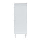 Baxton Studio Roni Modern White Wood 4-Drawer Chest with Scalloped Edges