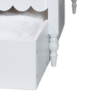 Baxton Studio Roni Modern White Scalloped Wood Twin Daybed with Trundle