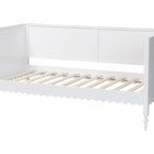 Baxton Studio Roni Modern White Wood Twin Daybed with Scalloped Edges