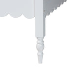 Baxton Studio Roni Modern White Wood Twin Daybed with Scalloped Edges