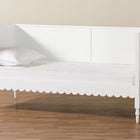 Baxton Studio Roni Modern White Wood Twin Daybed with Scalloped Edges
