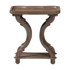 Baxton Studio Yannick French Country Antique Brown Wood End Table