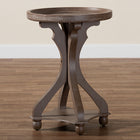 Baxton Studio Westlyn French Country Antique Brown Wood End Table