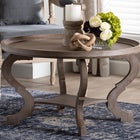 Baxton Studio Madrona French Country Antique Brown Wood Coffee Table