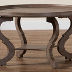Baxton Studio Madrona French Country Antique Brown Wood Coffee Table