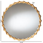 Baxton Studio Everette Antique Goldleaf Bamboo-Border Accent Wall Mirror