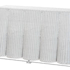 bali & pari Palm Bohemian White Scallop Rattan Console Table