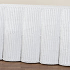 bali & pari Palm Bohemian White Scallop Rattan Console Table