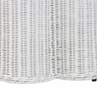 bali & pari Palm Bohemian White Scalloped Rattan Console Table