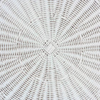 bali & pari Palm Bohemian White Scalloped Rattan Console Table