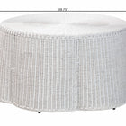 bali & pari Palm Scalloped Natural Rattan Coffee Table