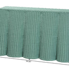 bali & pari Palm Bohemian Seafoam Green Scallop Rattan Console Table