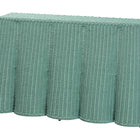bali & pari Palm Bohemian Seafoam Green Scallop Rattan Console Table