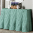 bali & pari Palm Bohemian Seafoam Green Scallop Rattan Console Table