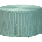 bali & pari Palm Bohemian Seafoam Green Scalloped Rattan Coffee Table
