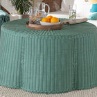 bali & pari Palm Bohemian Seafoam Green Scalloped Rattan Coffee Table