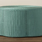 bali & pari Palm Bohemian Seafoam Green Scalloped Rattan Coffee Table