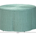 bali & pari Palm Bohemian Seafoam Green Scalloped Rattan Coffee Table