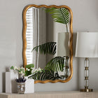 Baxton Studio Fredrika Antique Goldleaf Scalloped Wood Accent Wall Mirror