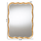 Baxton Studio Fredrika Antique Goldleaf Scalloped Wood Accent Wall Mirror