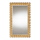 Baxton Studio Vadim Antique Gold Wood Accent Mirror with Seashell Border