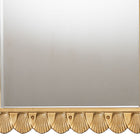 Baxton Studio Vadim Antique Gold Wood Accent Mirror with Seashell Border