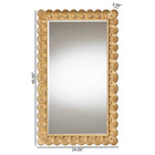 Baxton Studio Vadim Antique Gold Wood Accent Mirror with Seashell Border