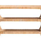 bali & pari Dalida Bohemian Natural Rattan 3-Tier Console Table