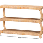 bali & pari Dalida Bohemian Natural Rattan 3-Tier Console Table